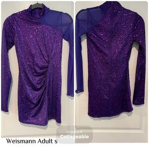 Weissman Purple Sequin Dance Dress